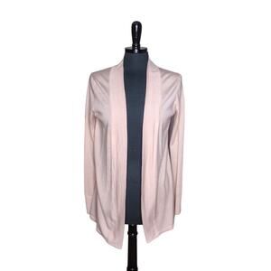 Talbots Merino Wool Cardigan Sweater Open Front Lightweight Peach S